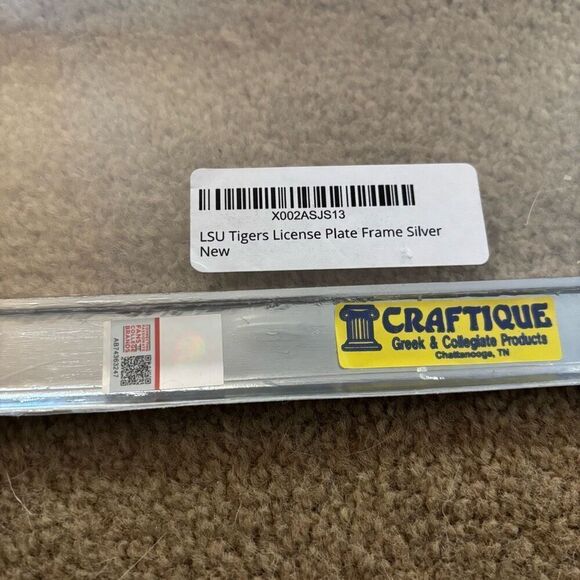 Louisiana State University LSU Tigers License Plate Frame *New* - Picture 4 of 4